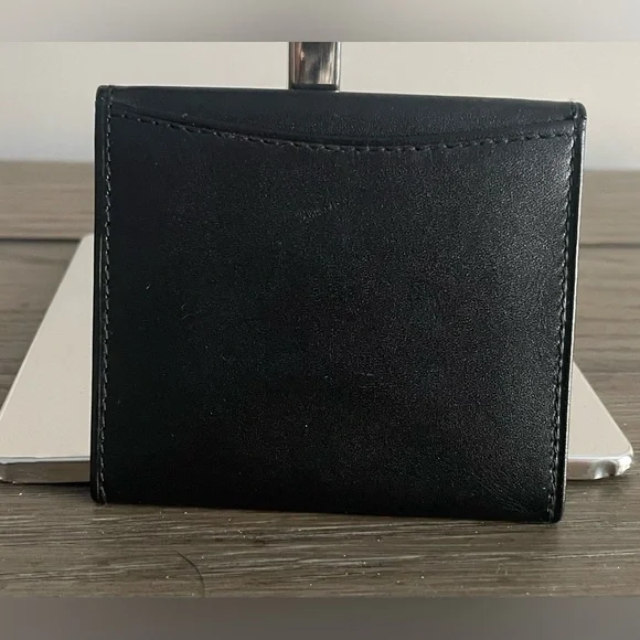 EUC, Dunhill Black Leather Coin/Money Pouch. Small & Sleek. - Picture 2 of 4